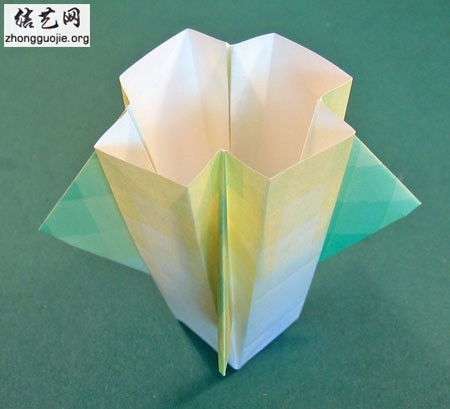 手工diy折纸花瓶制作方法详细图解教程╭纸的折法
