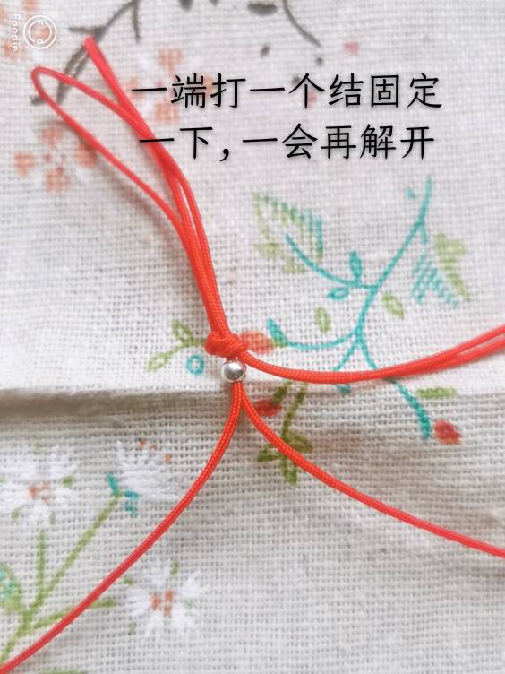 蝴蝶结手链教程图解,红绳手链编织法