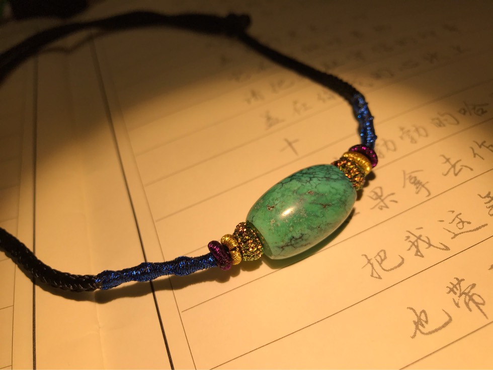中国结论坛 男款松石锁骨链 男士带文玩锁骨链图片,男士戴多大的锁骨
