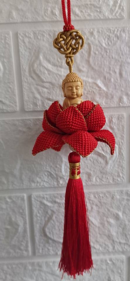 编法图解,格桑花车挂编法教程,车挂编法大全视频,莲花车挂编织教程