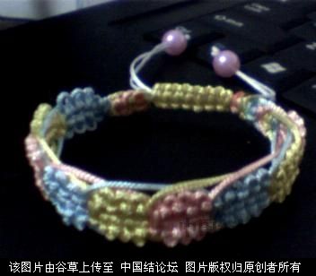 三色花手链-编法图解-作品展示-中国结论坛- 手机版