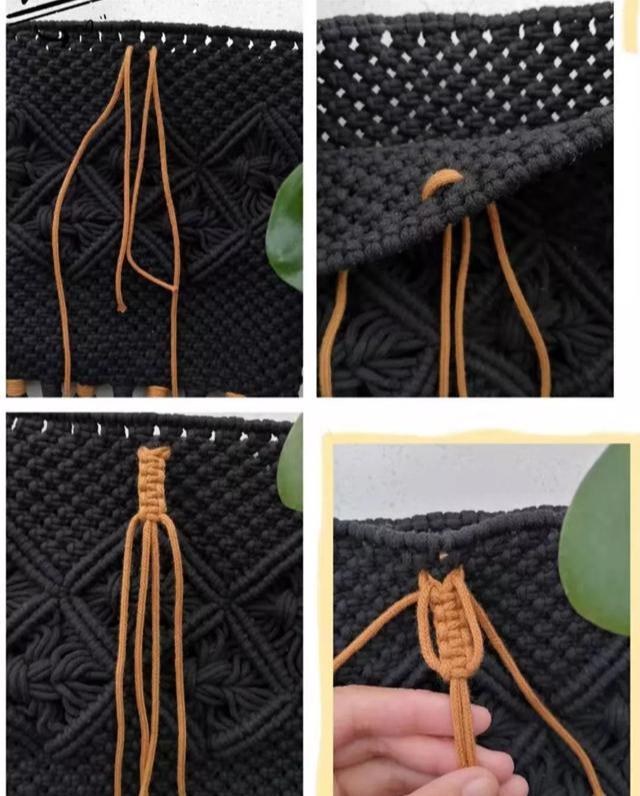 手编包那么美，谁还买包包啊，编绳包包附教程，一根绳子编织的包