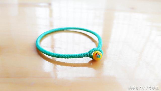 金刚结手链编法图解- 4根绳子编金刚结教程