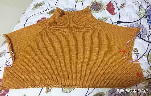 暖暖姜黄色棒针收腰中国结套头毛衣，附编织教程