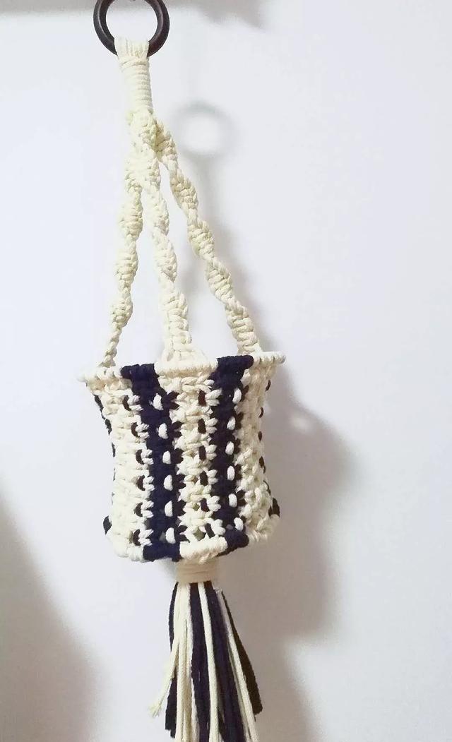 几种基础结绳编发，编一个高颜值的收纳吊篮，编绳手工附教程