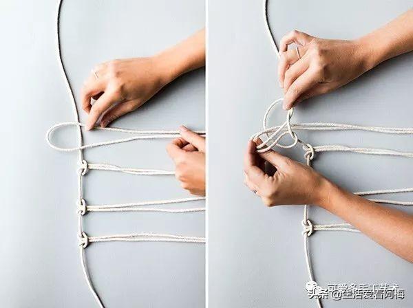 用绳子就能编各种各样的包，学会绕结编法，什么包都能编，附教程