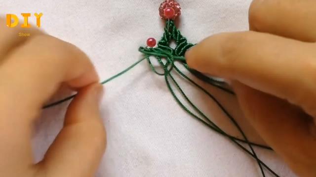 手工绳编系列，带你学习如何用蜡线编织圣诞树挂件（图解2-1）