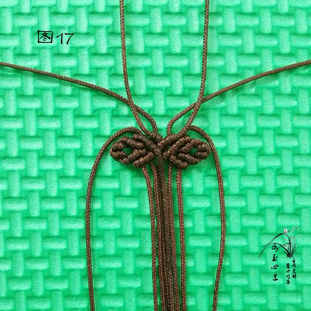 绳结首饰之桃心吊坠编织教程