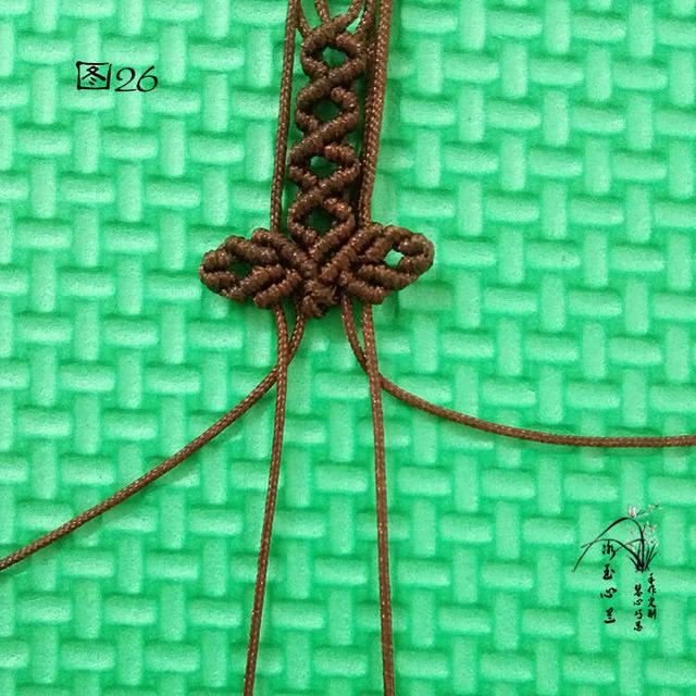 绳结首饰之桃心吊坠编织教程