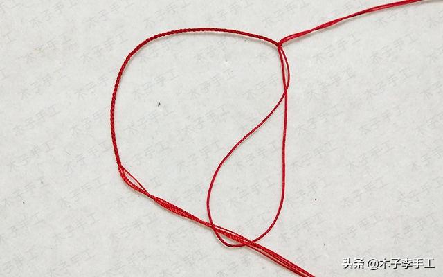 红绳戒指编法图解-小清新极细款红绳戒指做法教程