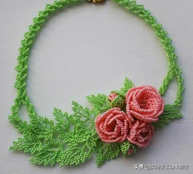 「串珠作品」32款靓丽惊艳的乌克兰3d花朵个性项链,款款精致