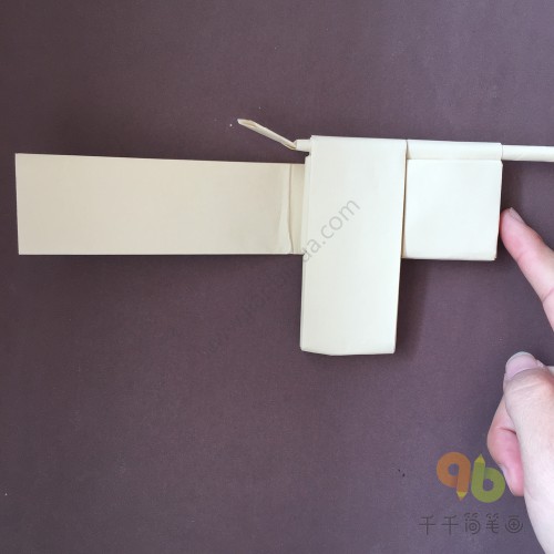 折纸驳壳枪的叠法教程,儿童驳壳枪教学步骤