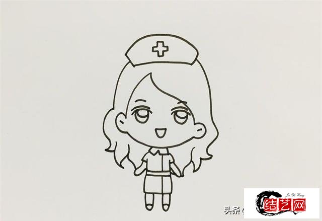 护士简笔画画法图解怎么画护士简单又漂亮