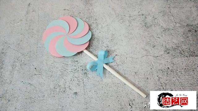 折纸棒棒糖的折法图解,卡纸棒棒糖制作方法图片