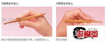 钩针拿针方法视频动图,新手拿线手势方法知识