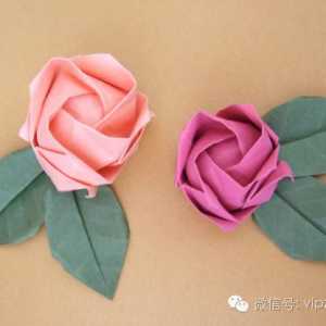 漂亮的玫瑰折纸，多想做一支啊！