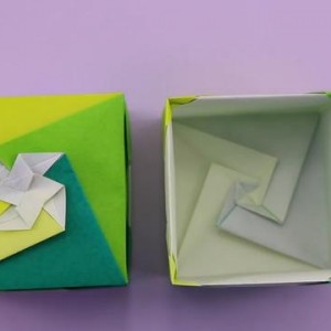 用这个方法折纸收纳盒，不仅简单还很漂亮，难度2颗星（图解）