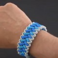 男生伞绳编织教程-蓝色魅力款手链编法