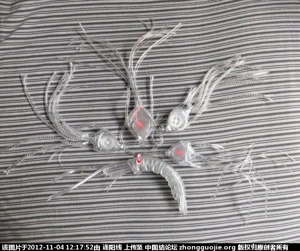 吊瓶网兜编法图解,输液器编大虾图解,输液管编制挂件 作品展示 1212