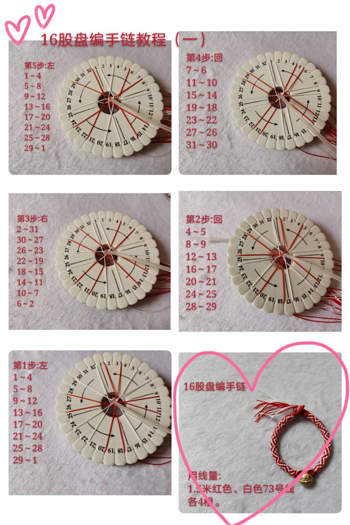 毛线编织纸盘方法图片