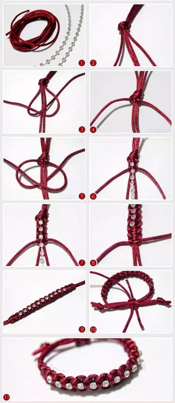简单易学手链编织教程图片