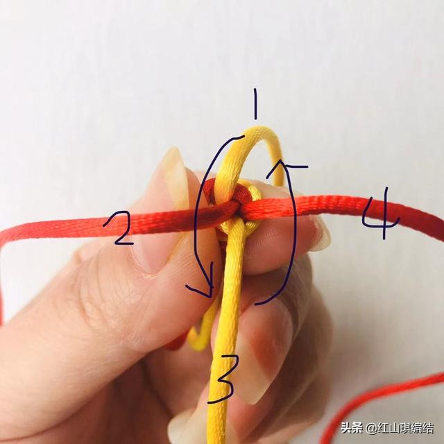 4股绳子编法图片