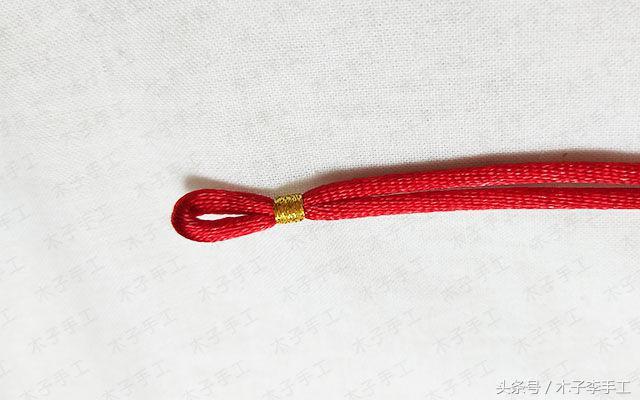 超簡單桂花結紅繩手鏈編織教程