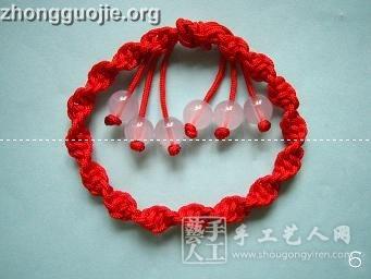 中国结及手链编织法--七星珠手链、转运结、转运结编织中国结