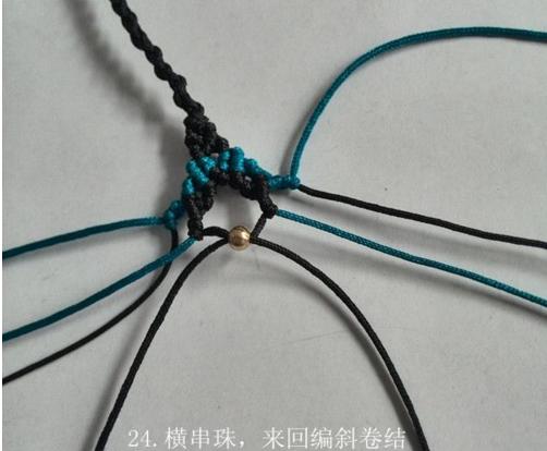 「教你编绳」用72号玉线做一只漂亮的蝴蝶做线头，实用又美观