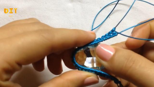 项链吊坠还可以这样编织，教你学习绳编宝石吊坠（图解3-1）