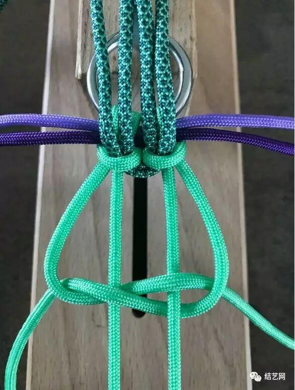 DIY教程：宽形伞绳手链教程