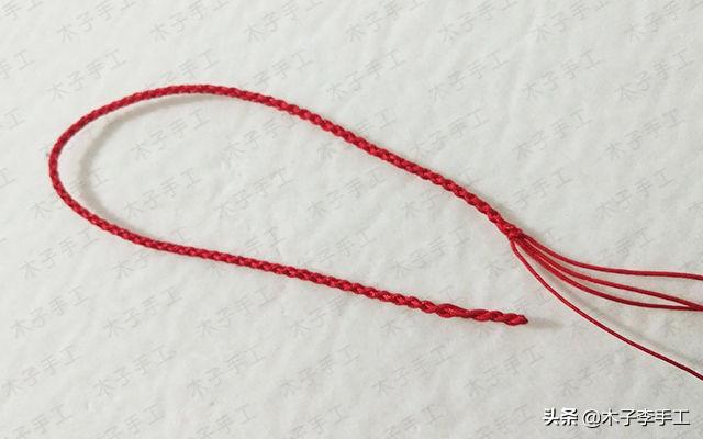 宝宝佛汽车挂件的编法图解，红绳编织