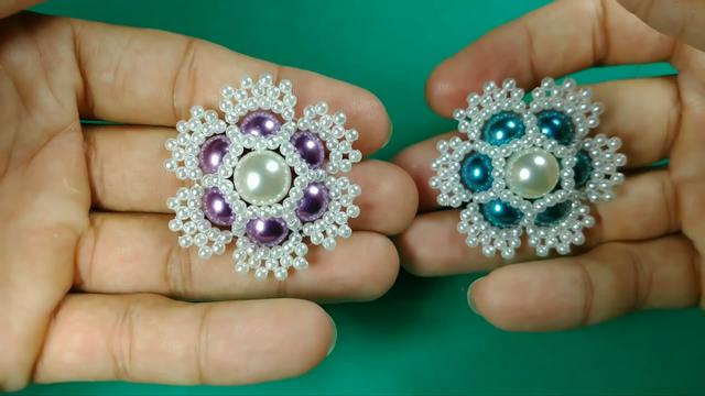 「DIY饰品系列」手工串珠制作装饰花朵的方法，简单又漂亮！