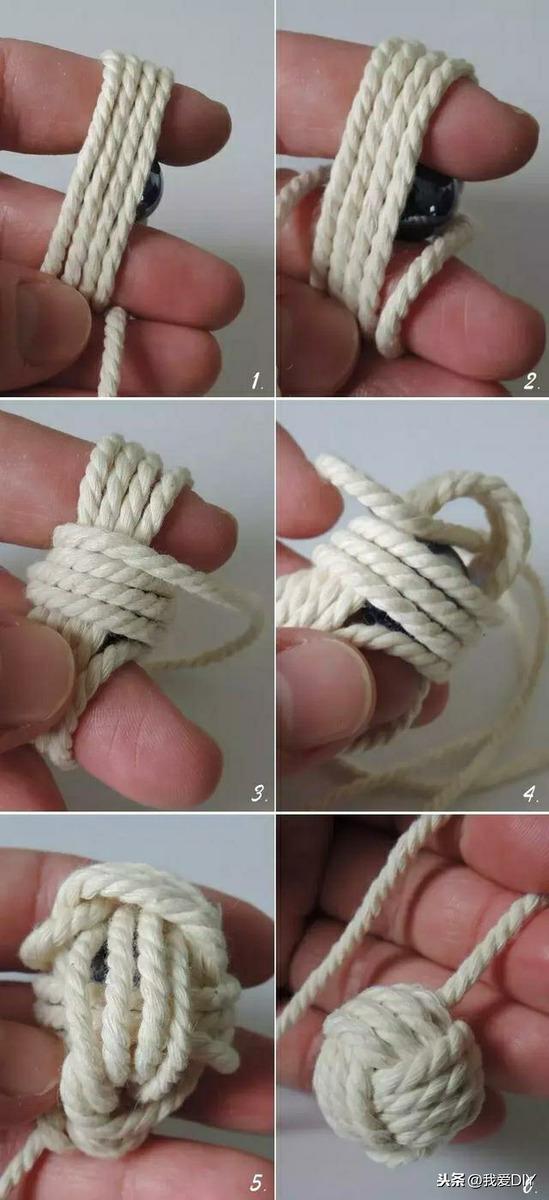 绳编小挂件，用一根绳子打造起来，绝对让你惊呼！有用又好看
