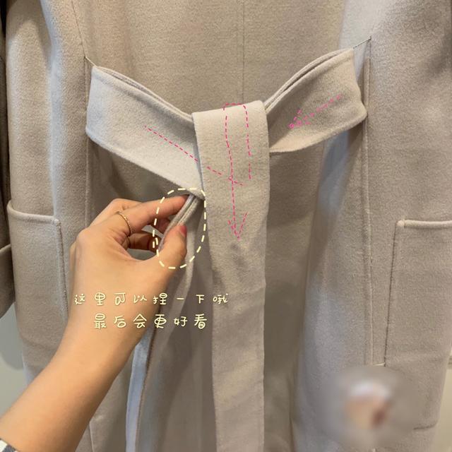 图解教你最好看最简单的大衣蝴蝶结打结方式！