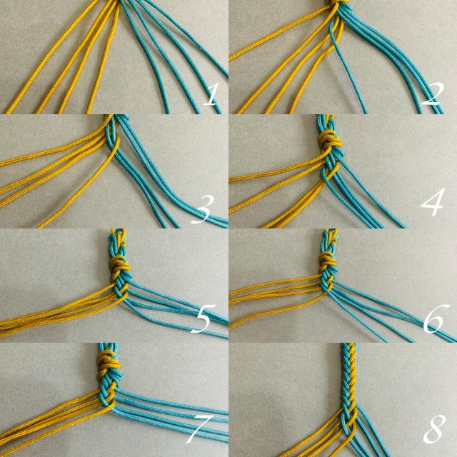 16股绳的编法图解步骤图片