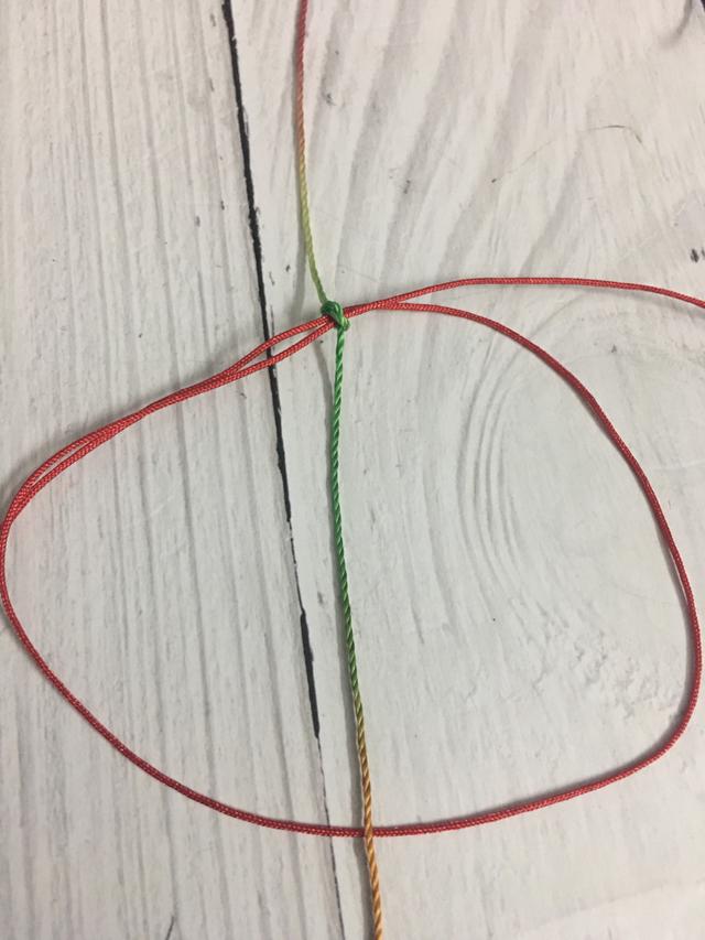多彩細線彩繩手繩的編法