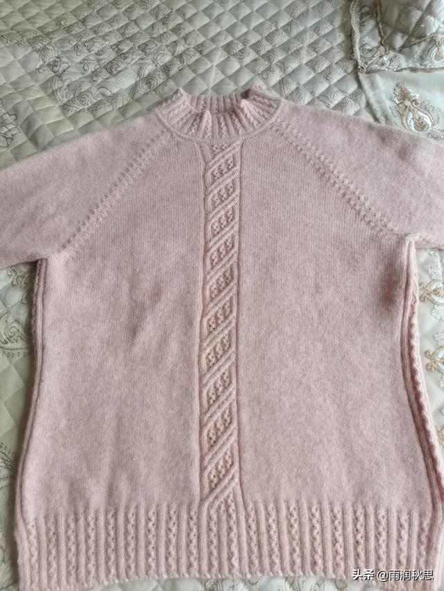 手工编织，从上往下织的，女士羊绒衫，图文教程