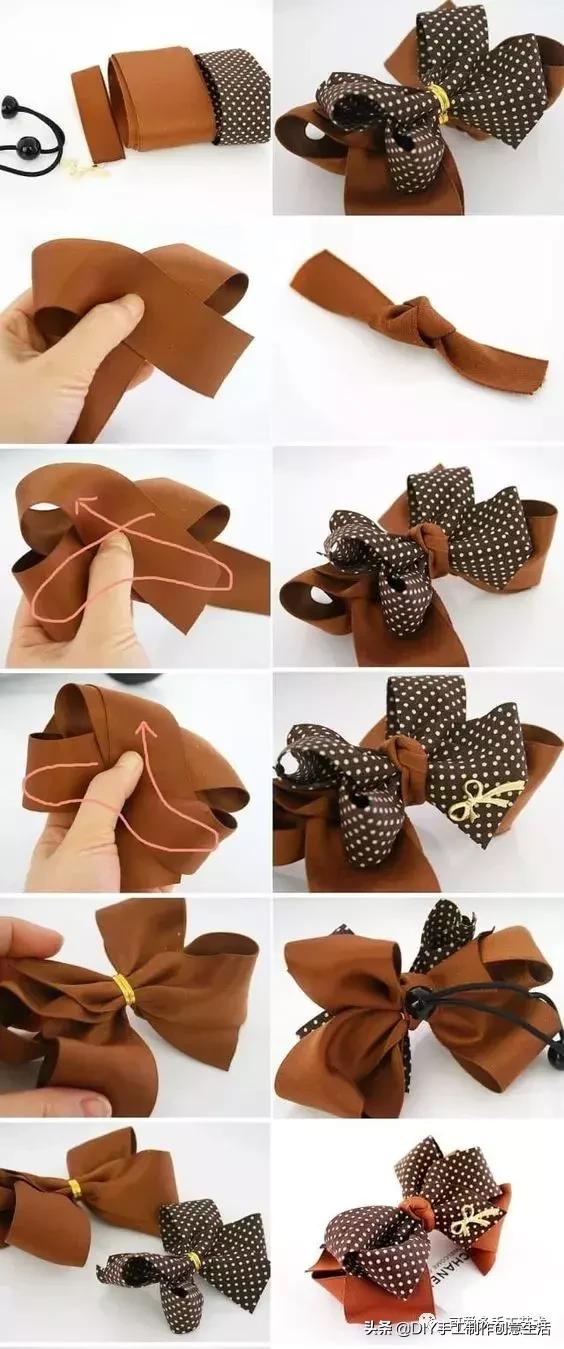 DIY手工制作：蝴蝶结发饰好看，制作也很简单，有详细教程