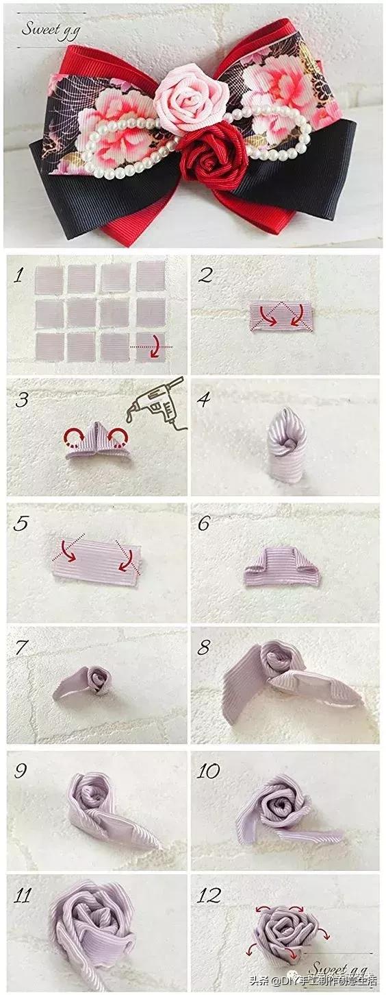 DIY手工制作：蝴蝶结发饰好看，制作也很简单，有详细教程