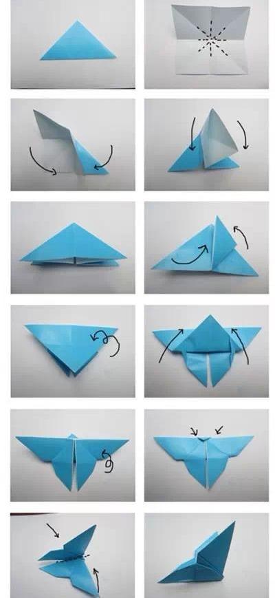 一张方形的纸，简单几个步骤就能变成蝴蝶，折纸蝴蝶附教程