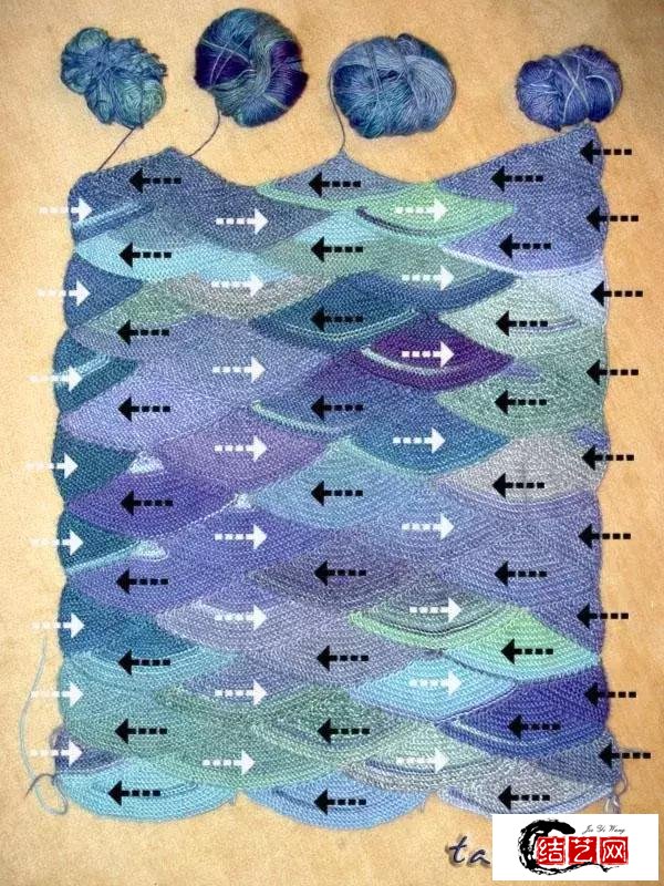 分享一下这种棒针“波浪花纹”的织法技巧