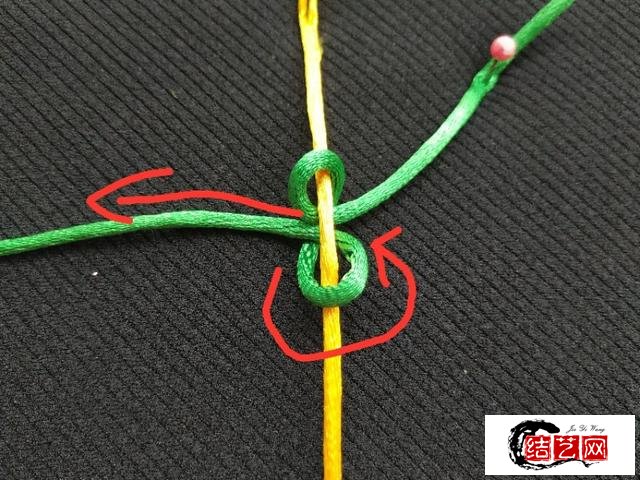 编绳常用基础结之斜卷结（饰品立体结常用基础结）