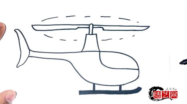 这样画直升飞机的简笔画超好看