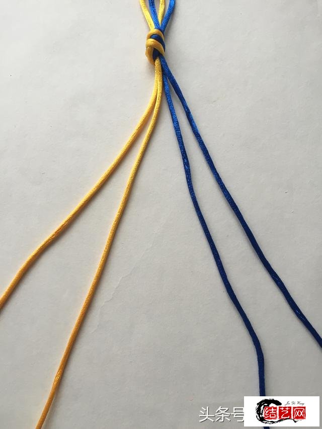 「编绳」常用基础结——四股辫图解