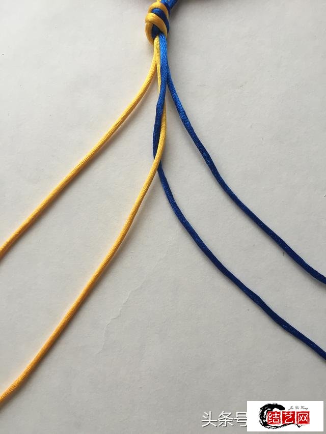「编绳」常用基础结——四股辫图解