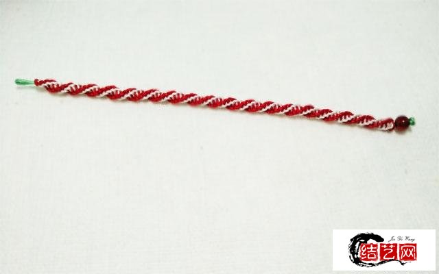 木子手工：螺旋平结红绳手链教程，速来围观