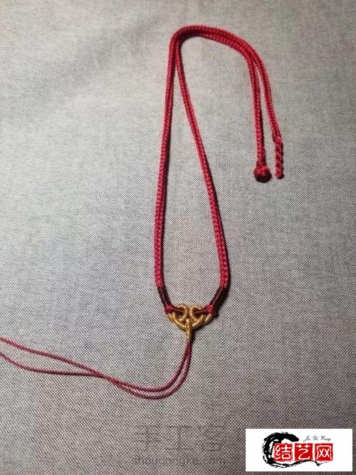 「图文教程」一款金典的爱心结八股辫项链绳送给你，请查收