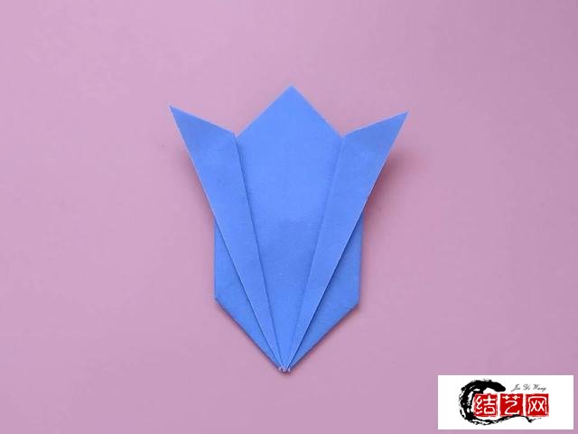 一吹就成可爱兔子的折纸,只要几步就做好,儿童益智手工折纸教程