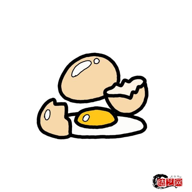 鸡蛋绘画 简单卡通画图片